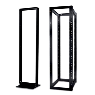 APC NetShelter Open Frame Rack, 2 Post, 45U, 12-24 Threaded Holes, Black